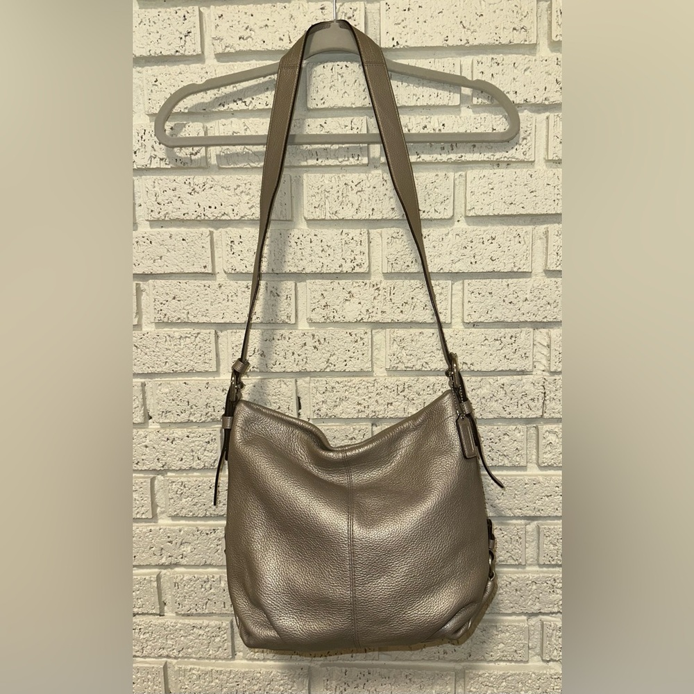 Coach Champagne Leather Shoulder Bag